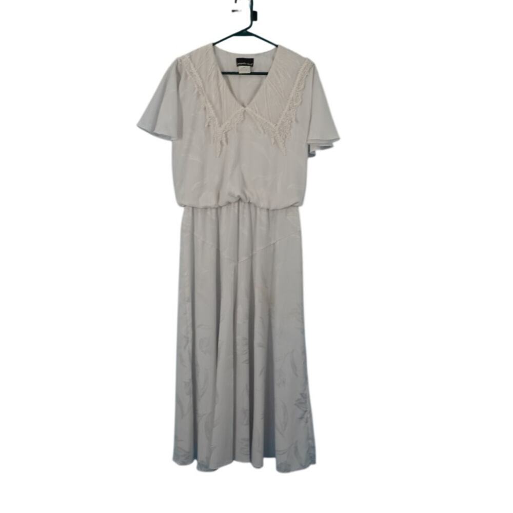 Vintage Samantha Black Size 14 White 80s Dress